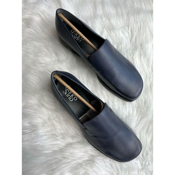 🆕Franco Sarto Women's Bocca Loafers Blue Slip-On Size 9.5 Casual Flats - Picture 6 of 10